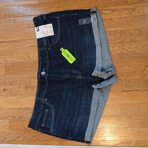 SO BRAND WOMENS JUNIOR PLUS  SIZE BLUE JEAN SHORTIE SHORTS SIZE 24/42W